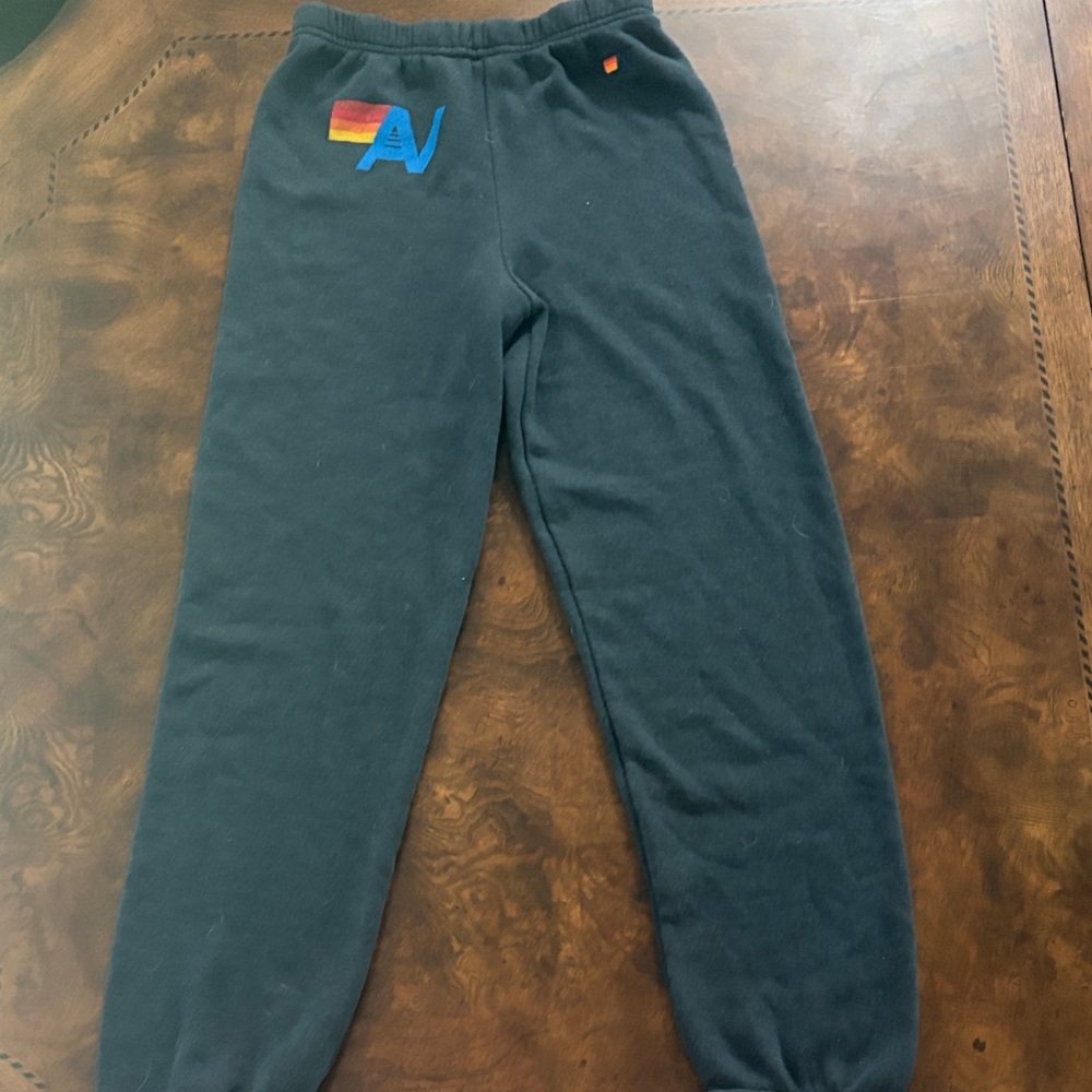 Kids aviator nation Black Sweatpants